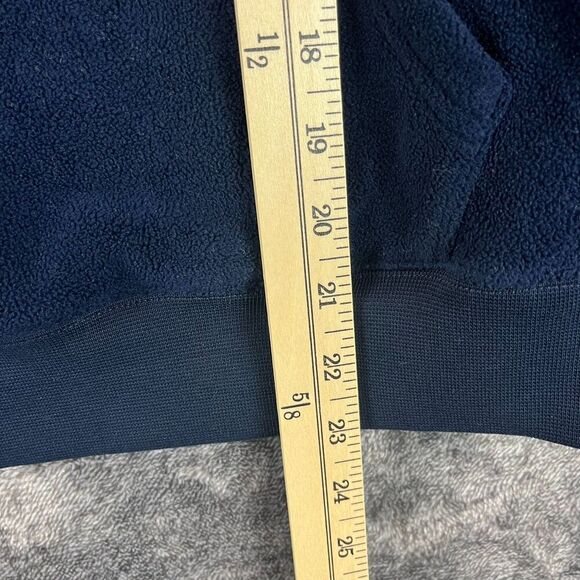 Polo Ralph Lauren Fleece Hoodie USA Flag Spellout Youth L Striped Navy Blue - Picture 7 of 10